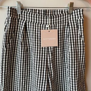 NWT Kittenish Gingham Pants - Size Medium
